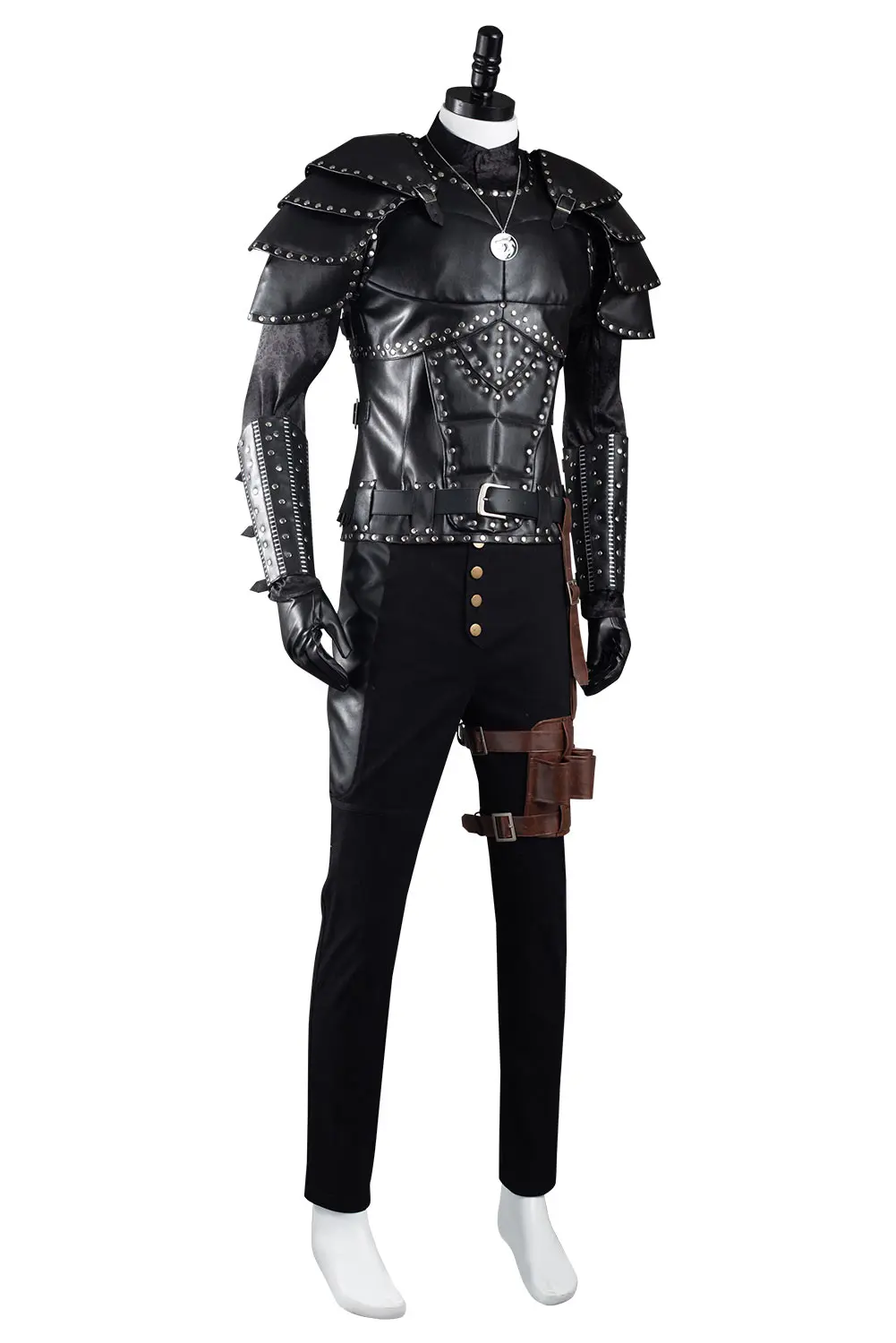 Mannelijke Geralt Cosplay Mantel Kostuum Jas Jas Broek Riem Pruik Voor Mannen Volwassen Kleding Fantasia Halloween Carnaval Feestpak