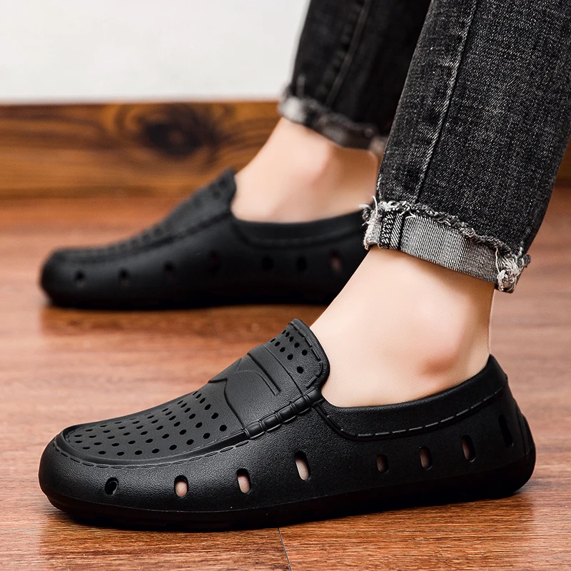 

Summer Eva Men Casual Shoes Outdoor Slip on Mens Loafers Fashion Anti Slip Man Beach Sandals Comfortable Walking Boat Shoes