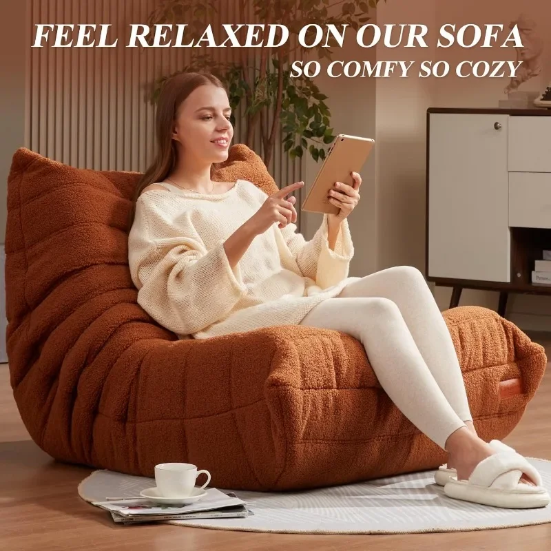 Stuhl Sofa Sack großen Sitzsack Stuhl für Erwachsene Kamin Sitzsack Liege Memory Foam Stuhl für Zuhause, Wohnung