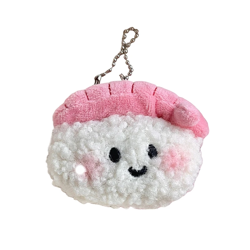 1PC Soft Stuffed Doll Keychain Car Key Holder Backpack Pendant School Bag Decoration Couple Gifts  Sweet Shrimp Sushi Plush Doll