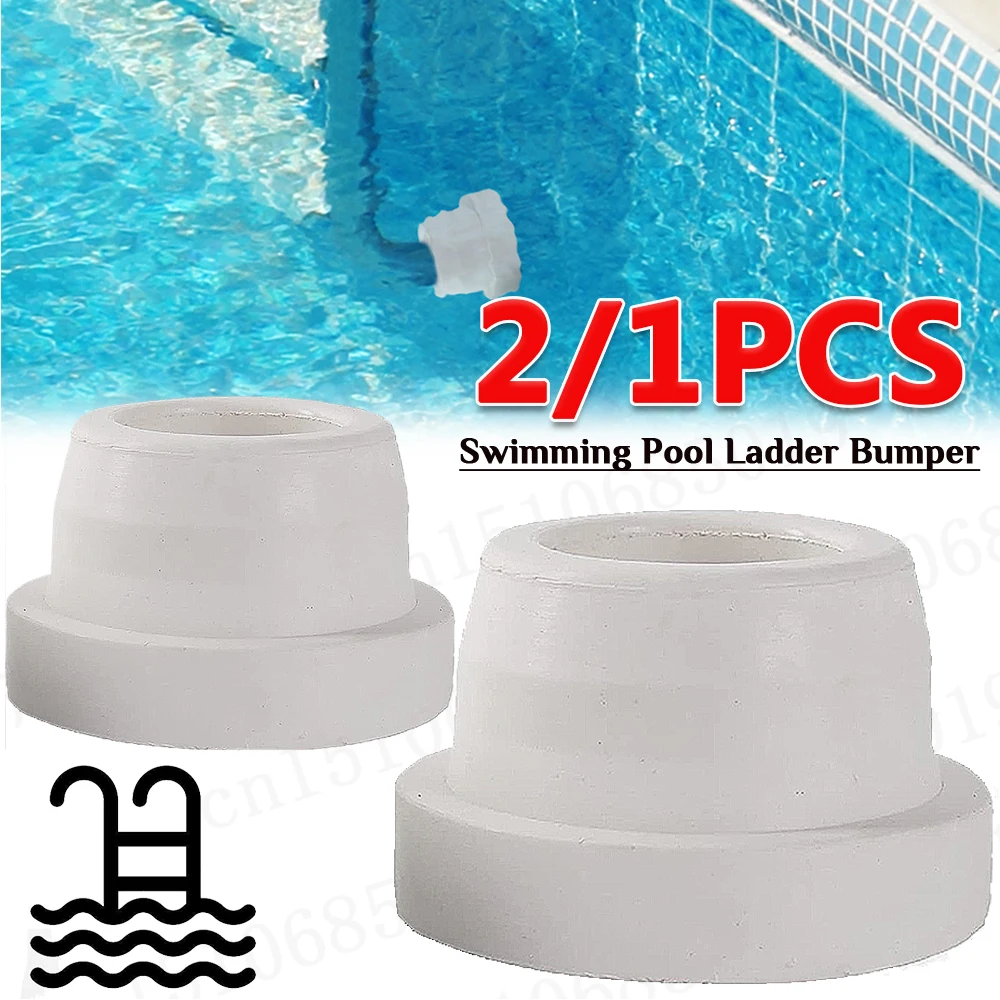 Tope de goma Universal para escalera de piscina, tapón interior para piscina, 2 piezas