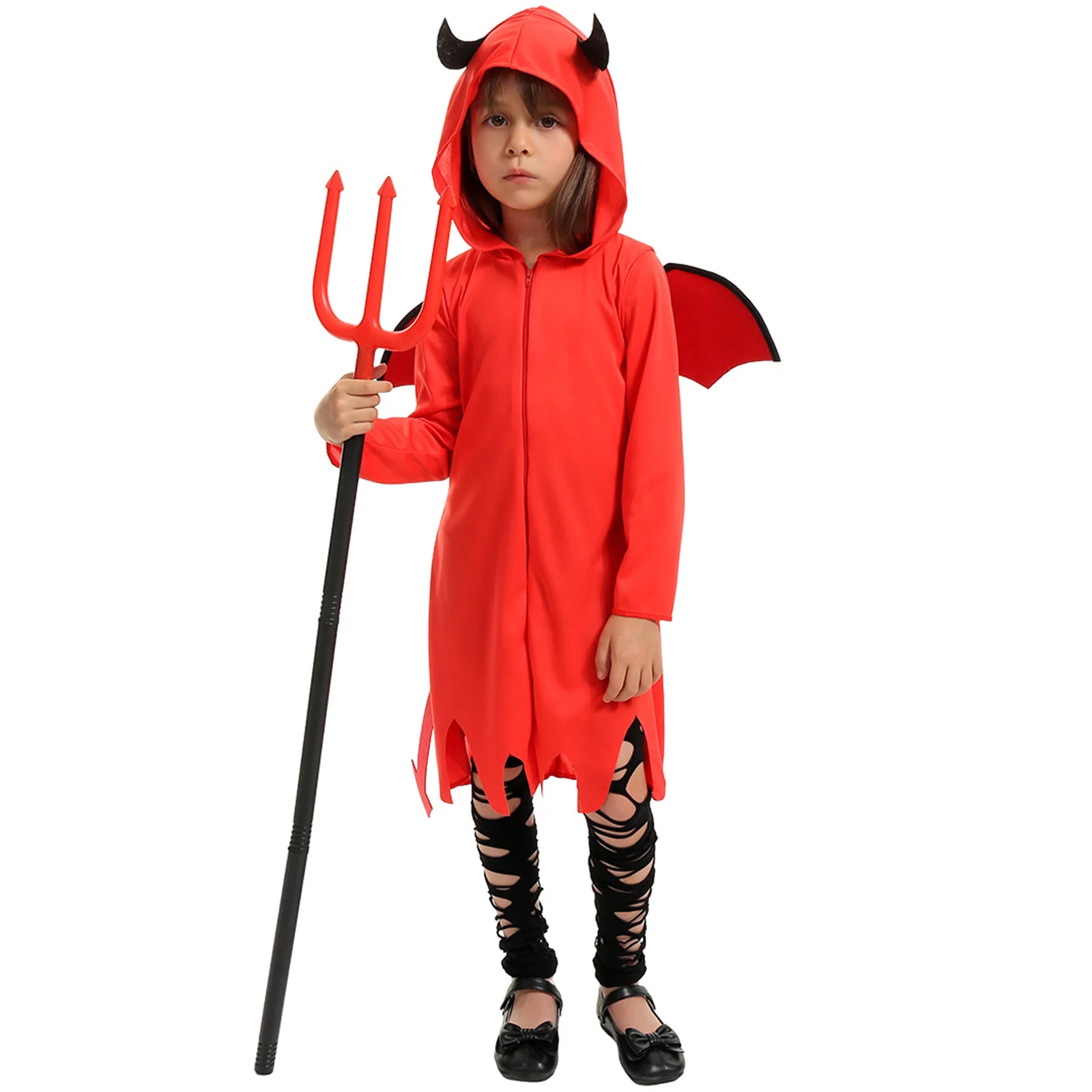 Little Devil Performance Costume Children Satan Cosplay Costume Halloween Day Carnival Party Stage Performance