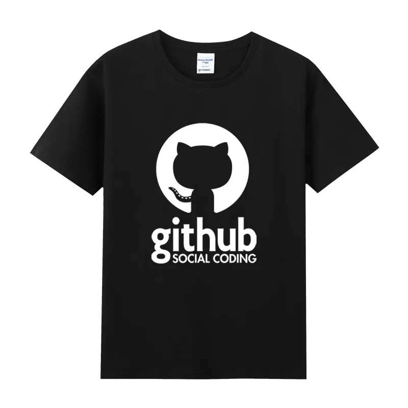 Summer Github Octocat, Homebody, Geek, Programmer, Pure Cotton Round-neck Short-sleeved T-shirt for Men and Women