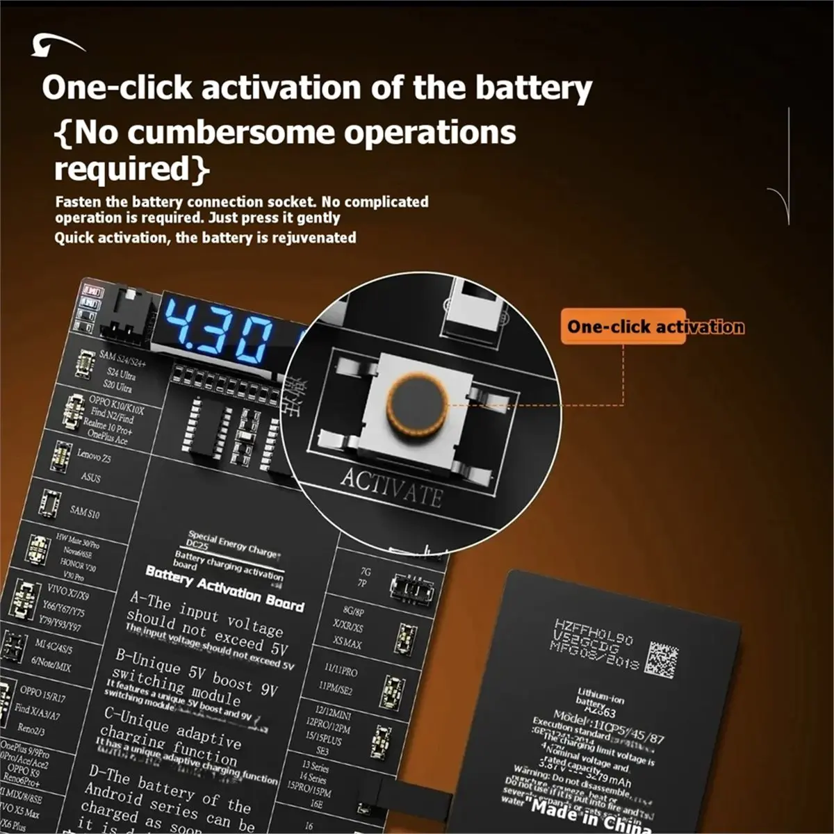 2026 New Mobile Phone Repair Charger Activator for , for , Android Repair Board Supports 17
