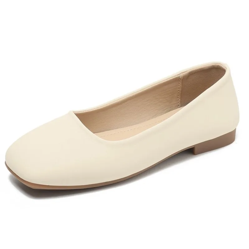 

Women Flats Shoes Square Toe Ballet Flats Minimalist Shallow Mouth Soft Loafers Casual Ladies Office Walking Shoes Fashion Daily