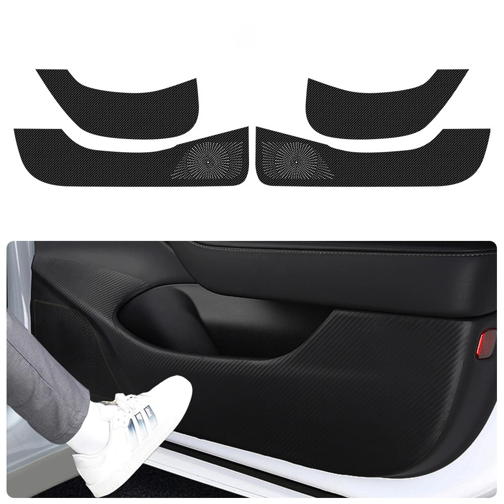 Anti-Kick-Pads für Autotüren für Tesla Model 3 Highland, Model Y Juniper YL 2021-2026, Schutzsticker für Handschuhfach, PU-Leder-Pads – Detail 1