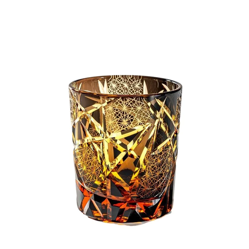 

Internet celebrity Japanese amber black lightning handmade light luxury household whiskey crystal wine cup