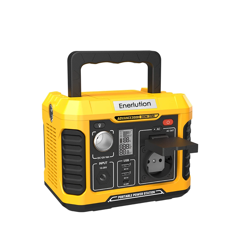 Emergency Power Supply 300W 231Wh Home Backup Portable Generator for Power Outage Blackout Machine Router Medical Device