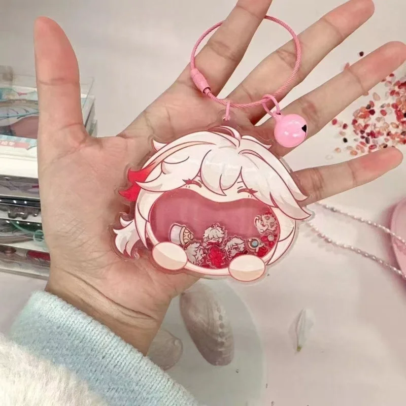 Genshin Impact 주변 장치 열쇠 고리 애니메이션 게임 Furina Wanderer Yae Miko 코스프레 아크릴 그림 열쇠 고리 선물 Unsiex