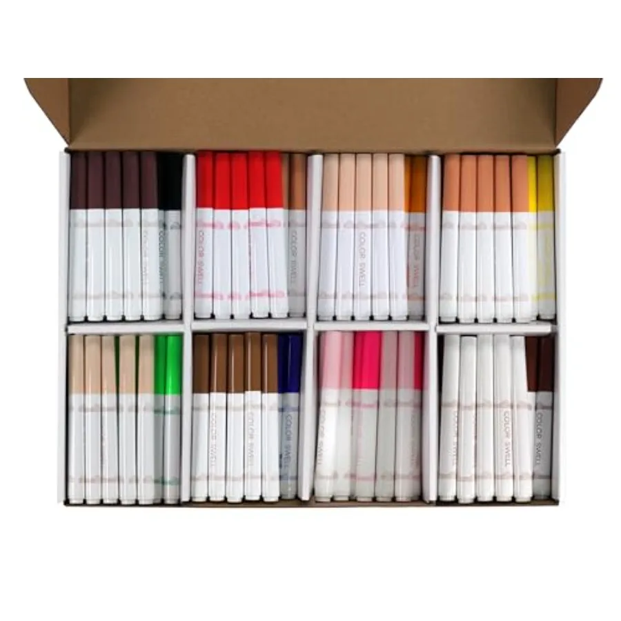 

Bulk Broad Line Markers 288 per Pack Skin Tone Colors Non-Toxic Washable