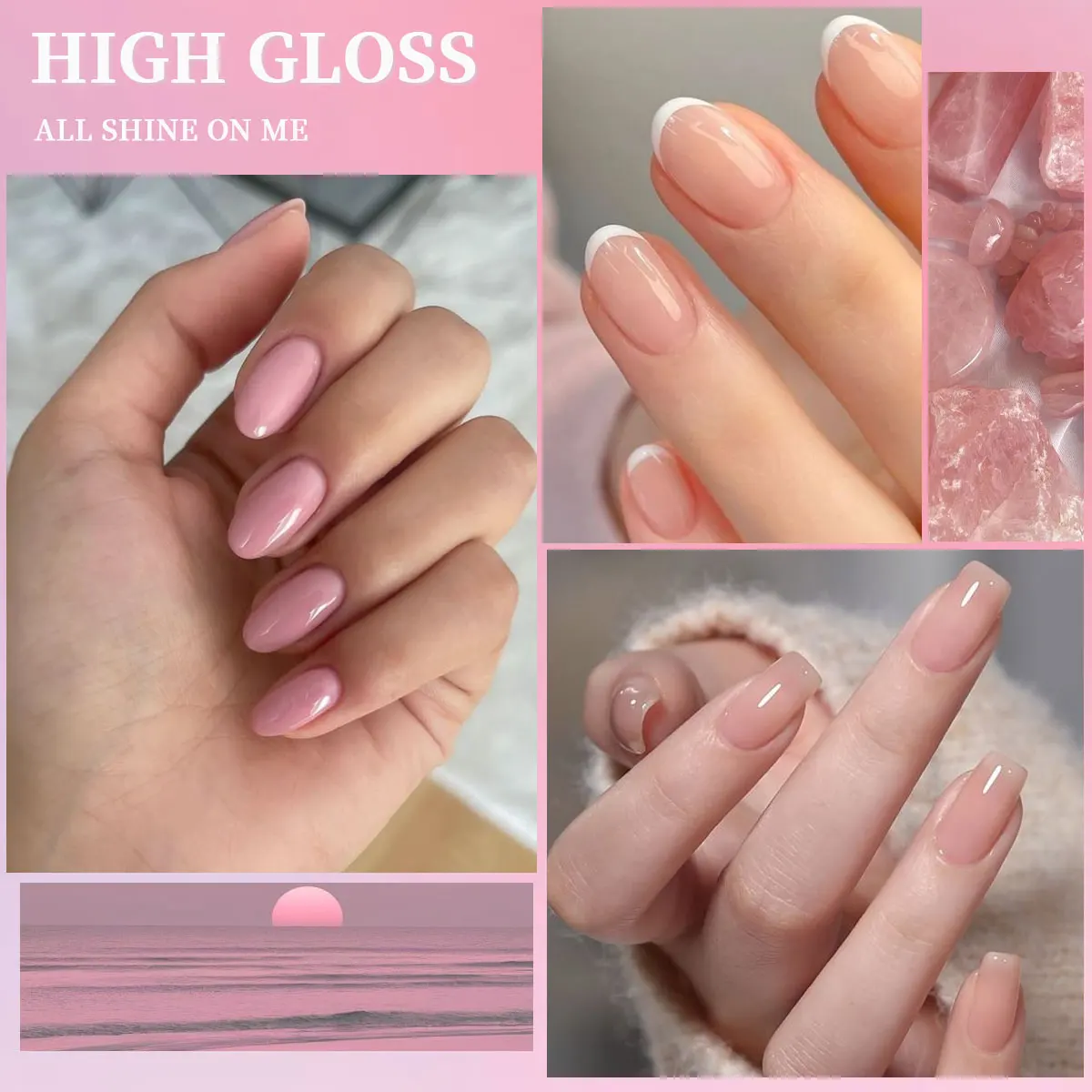 Zestaw 6 kolorowych lakierów hybrydowych VOKY, domowy preparat do zmywania lakierów hybrydowych LED, prezent dla miłośników zdobienia paznokci.