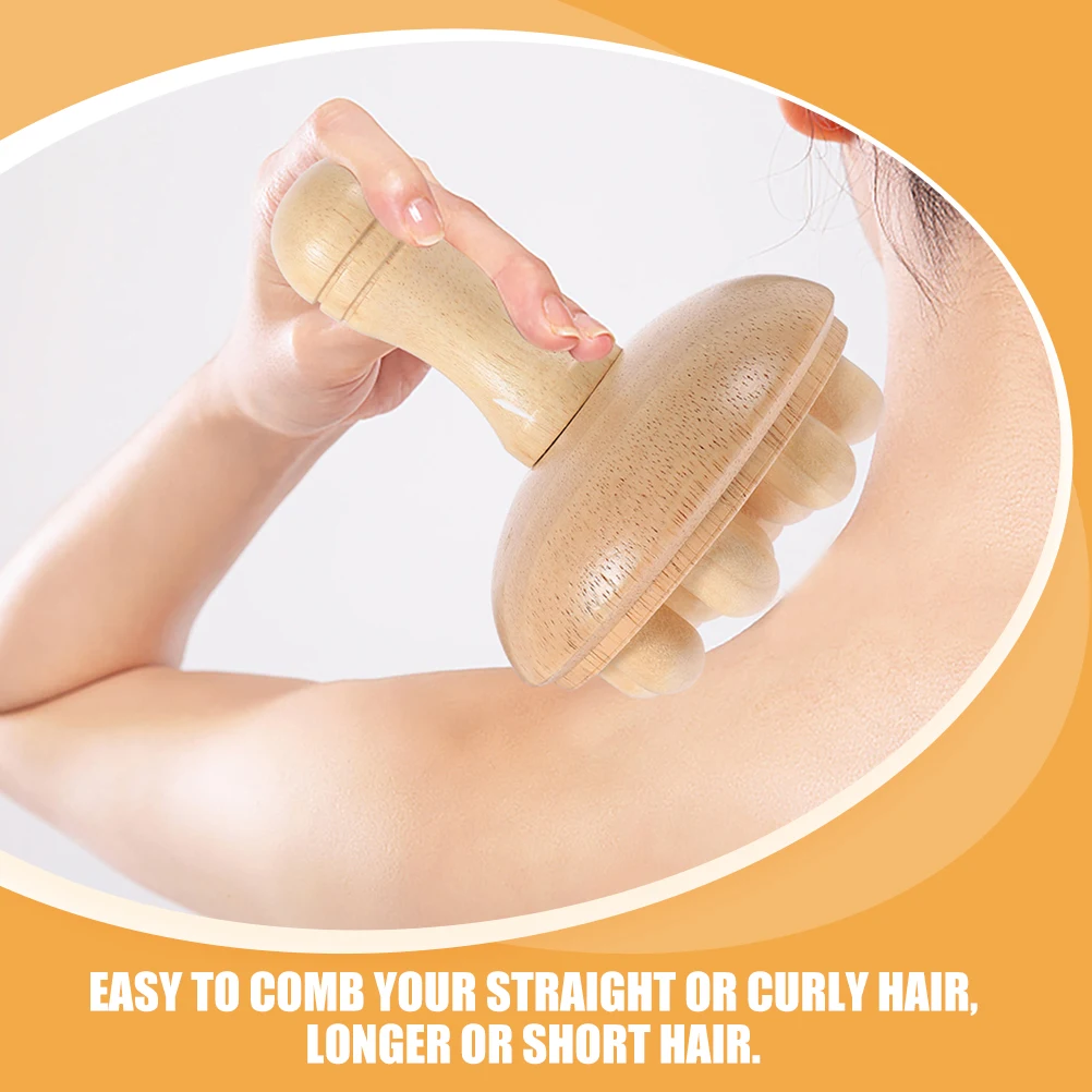 

2 Pcs Massage Comb Scalp Brush Hair Scrubber for Massaging Round Multi-use Tool