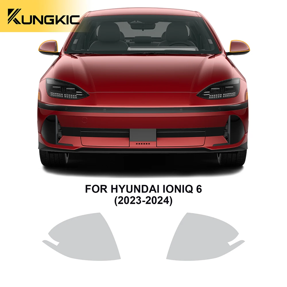 KUNGKIC for Hyundai Ioniq 6 2023 2024 B/C Pillar Rearview Precut Paint Protection Film Anti-Scratch TPU Clear Bra PPF 8.5mil