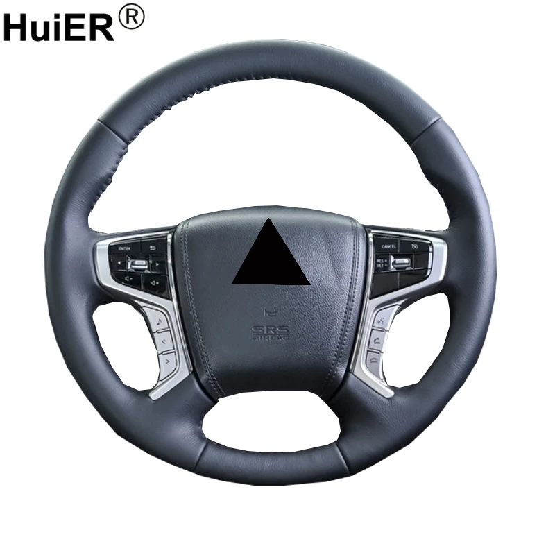 Capa de volante de carro costura à mão envoltório volant para mitsubishi pajero sport iii/montero 2015 - 2022 trança no volante