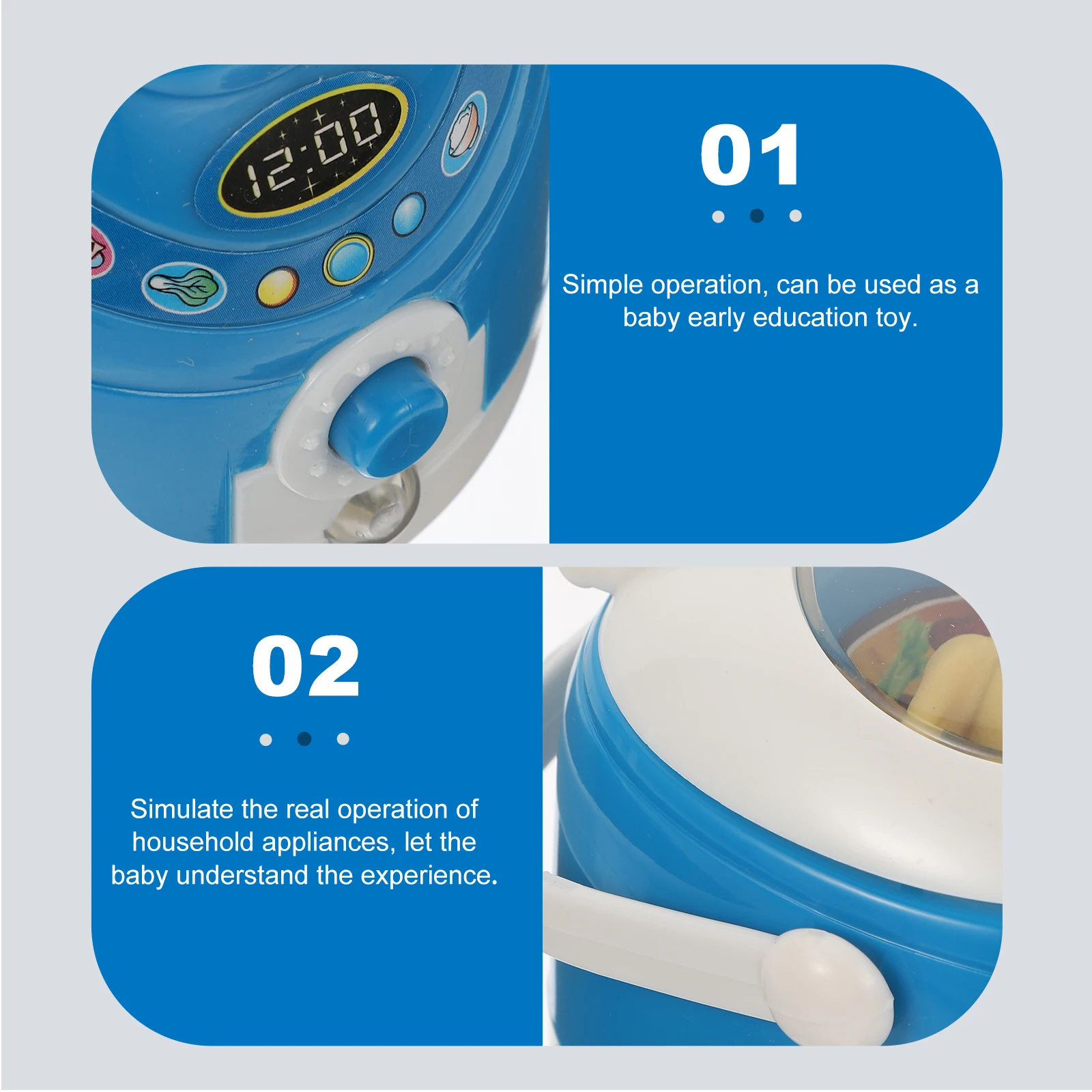 لعبة طهي الأرز المقلدة الصغيرة، أثاث بلاستيكي عالي الجودة للأطفال، ألعاب تعليمية، أجهزة منزلية، هدية للأطفال