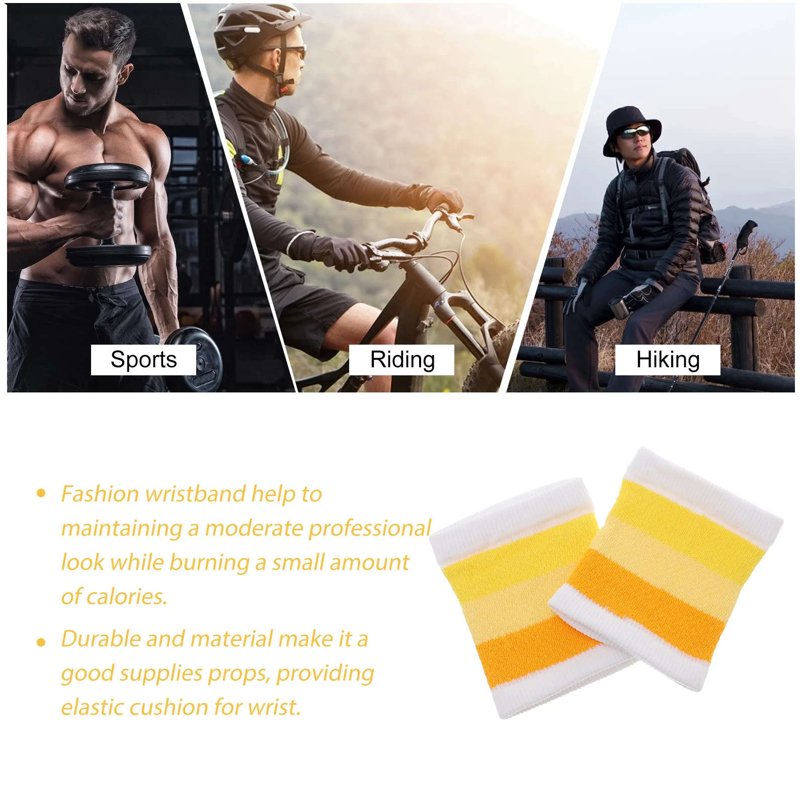 

Sweat-Absorbent Wristband For Sports Fitness Lightweight Breathable Wrist Guard Quick-Drying Non-Slip Band For Basketball