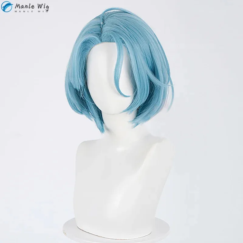 فيفي 2025 مجنون: B تأثيري لعبة ES2 Himeru قصيرة الأزرق مقاومة للحرارة الشعر merumeru شعر مستعار للحفلات + غطاء شعر مستعار
