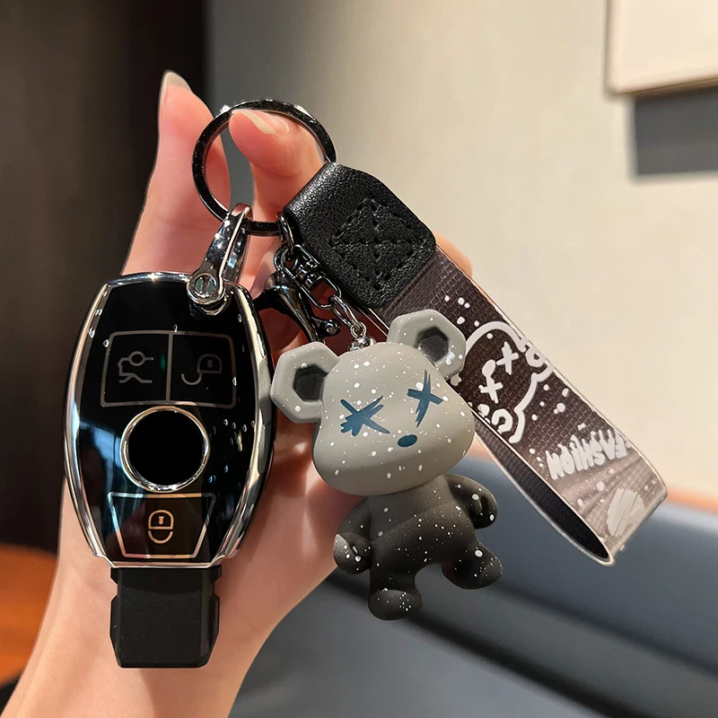 غطاء حماية مفتاح السيارة عن بعد ، AMG علبة من البولي يوريثان ، فوب ، مرسيدس بنز A ، C ، E ، S ، G الفئة ، GLA ، CLA ، GLK ، GLC ، CLS ، W204 ، W463 ، w176, W251, W205 #3