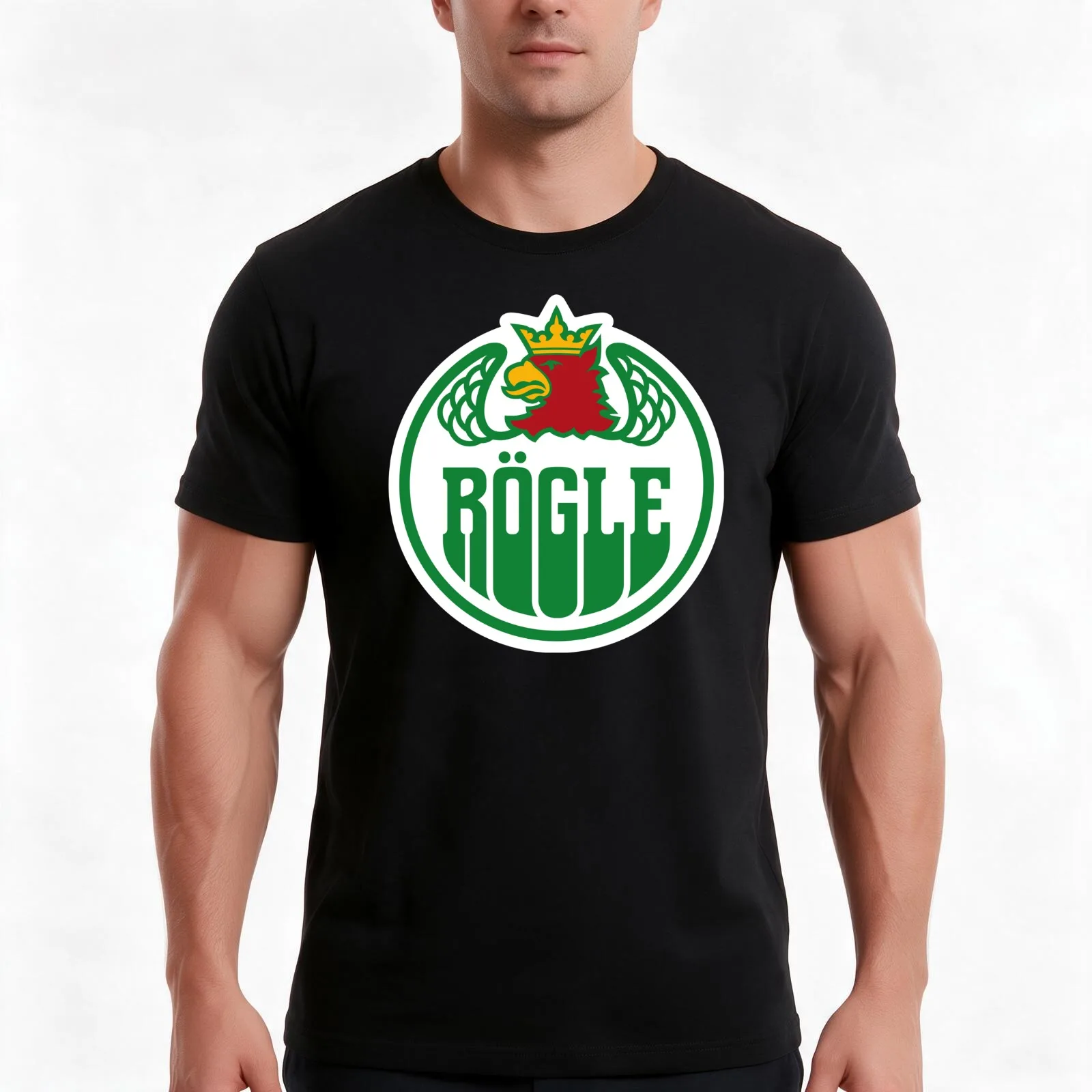 R?gle BK T-Shirt, Summer Casual Cotton Tee, Oversized Streetwear Tops, Vintage Graphic Print, Loose Fit Short Sleeve
