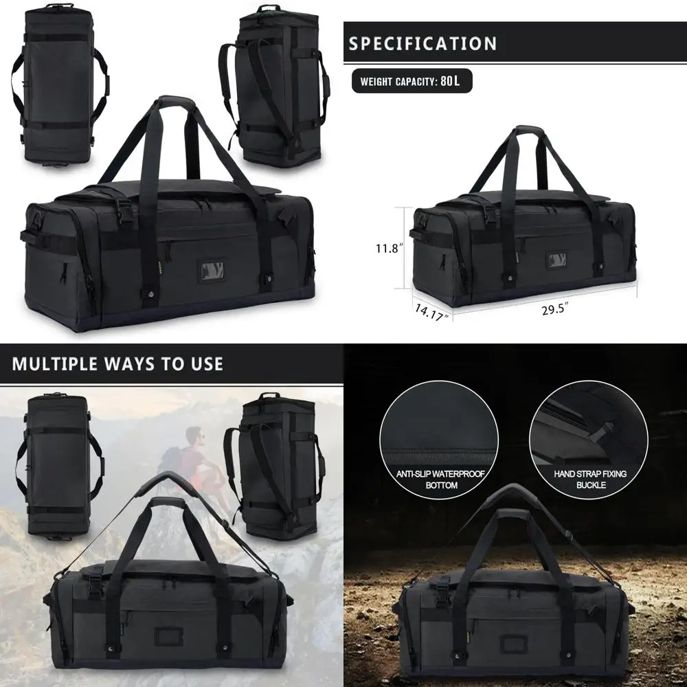 

Men's & Women's Foldable Heavy Duty Tactical Canvas Gym Duffel Bag for Travel and Military Use, Extra Storage Capacity