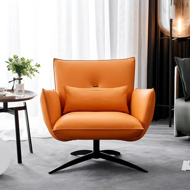 Minimalist single tiger living room rotating sofa chair Italian lazy modern sofa chair