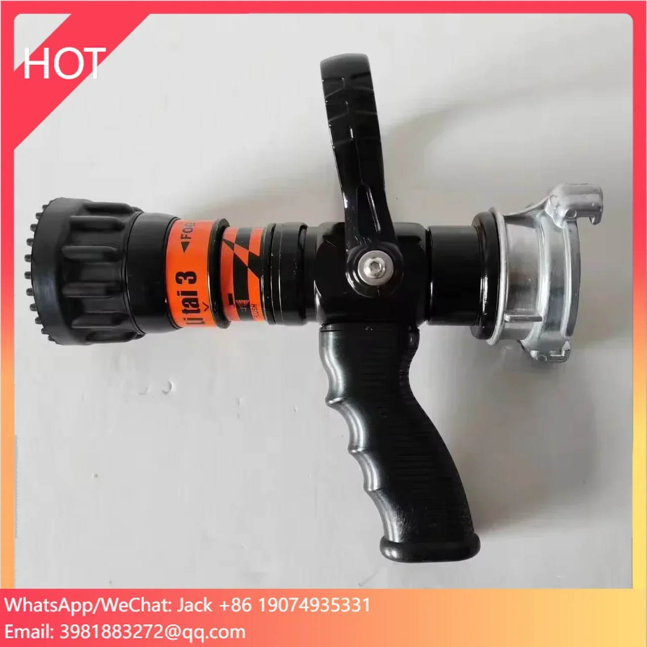 High Pressure Fire Fighting Jet Spray Adjustable Multi-purpose Water Hose Nozzle