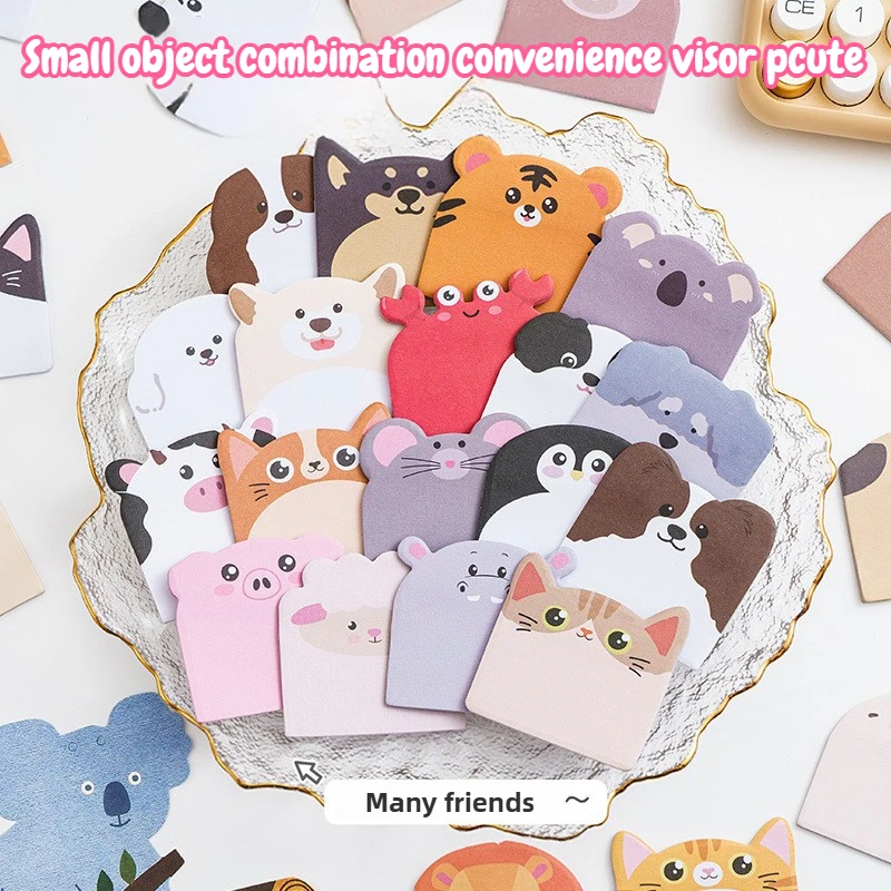 

Липкие заметки с мультяшными животными, 240 листов, блокноты для записей, милый блокнот для офисных школьных принадлежностей