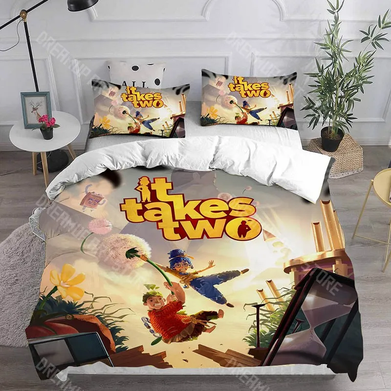 3D Printed It Takes Two Game Bedding Set for Boys Girls Duvet Cover Pillowcase Twin Queen King Full Single Double Sizes