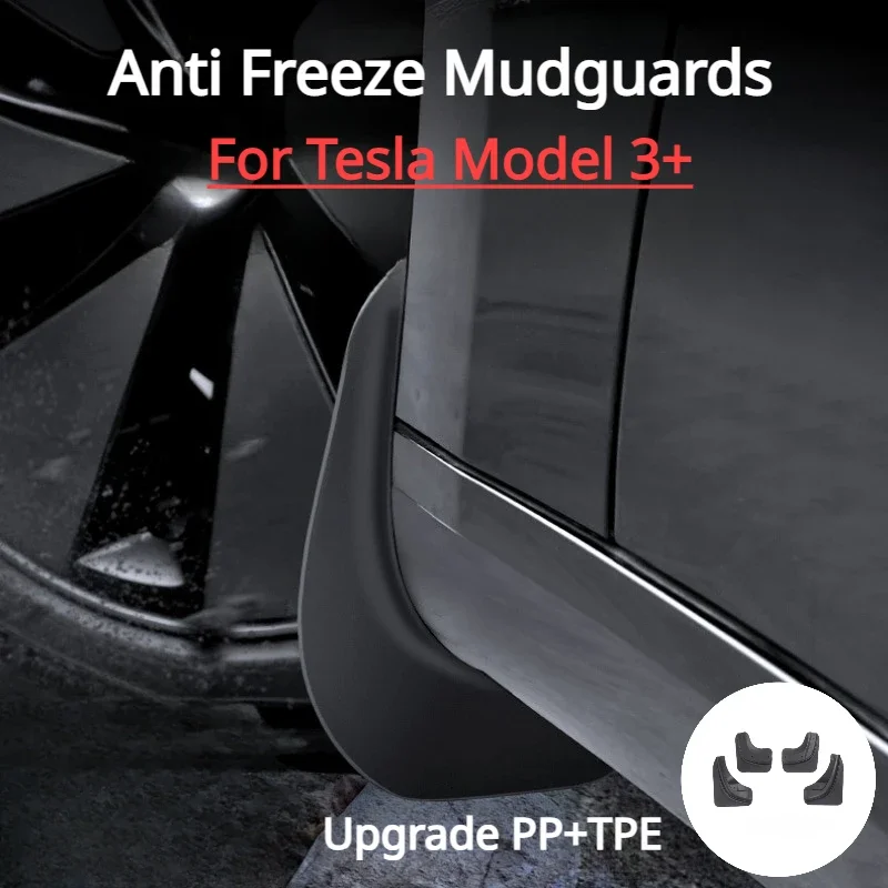 Mud Guard Flaps For Tesla Model 3 Highland 2024 Upgrade Rear Fender Protector Anti-Sand Splash Fender Car Modeling Accessory