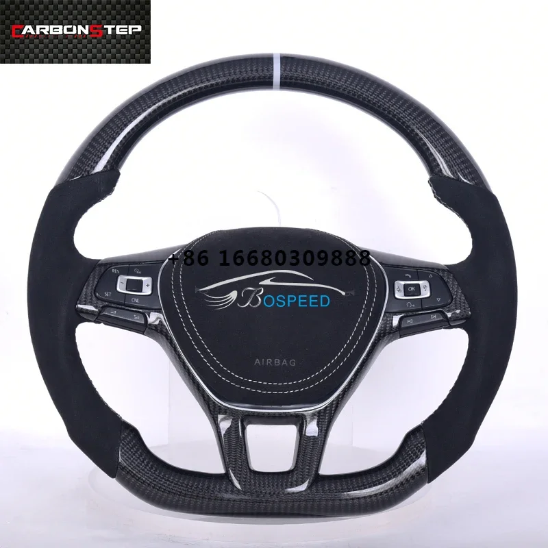 

Auto Parts For VW Golf MK7 Lamando Scirocco Carbon Fiber Steering Wheel