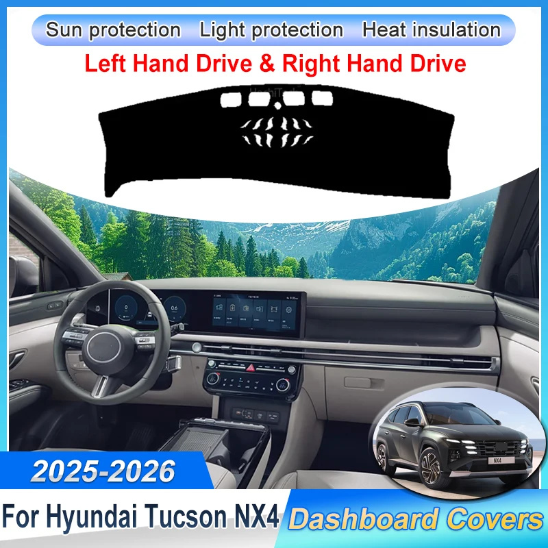 

LHD RHD For Hyundai Tucson NX4 2025 2026 Car Dashboard Cover Instrument Panel Mat Sun Shade Anti-dirty Carpet Pad Accessories