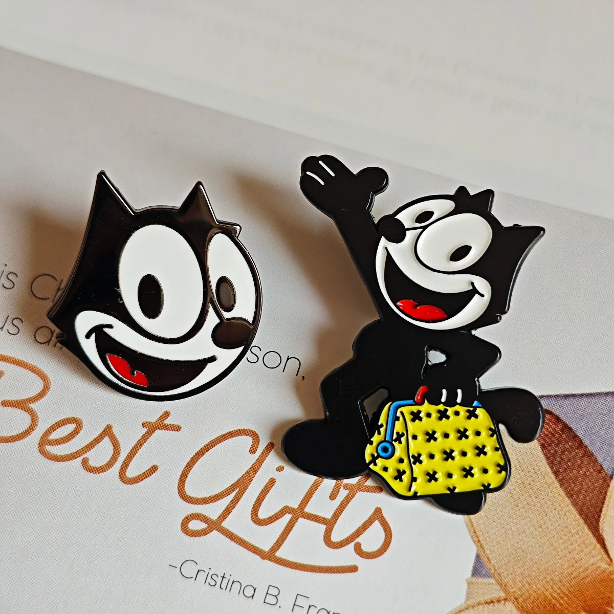 Feliix broche esmaltado de gato preto, distintivo de lutador da marinha dos eua, broche militar, joia, alfinete de lapela vintage, presente perfeito para amantes de gatos