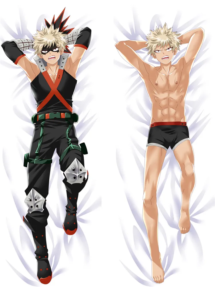 DIY Personalized Anime Bakugou Katsuki Dakimakura Pillowcase Hugging Body Decorative Pillow Cover Case Double-sided Print