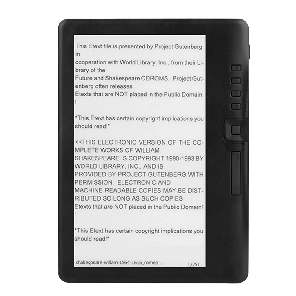 

E-book Reader with 7-inch HD TFT Screen Digital MP3 Audio Music Player Tablet Black,4GB,US Plug