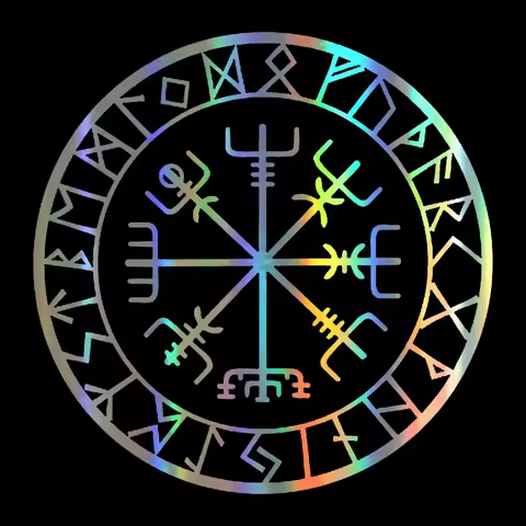 Funny Originality Compass Rune Styling Car Sticker Automobiles Motorcycles Exterior Accessories Reflective Vinyl Decals