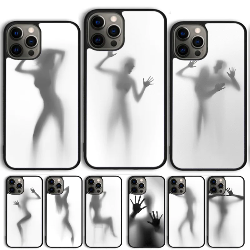 Woman Silhouettes Phone Case Cover For iPhone 15 16 14 13 12 Pro Max mini 11 Pro Max XS X XR Plus Coque Shell