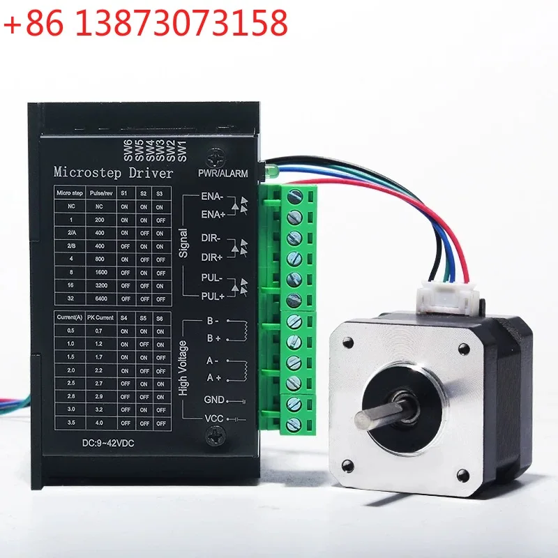 Nema17 Stepper Motor Driver Sets 42hs34mm 48mm +TB6600 Adjustable Forward and Reverse Speed for CNC Engraver Sliding Table