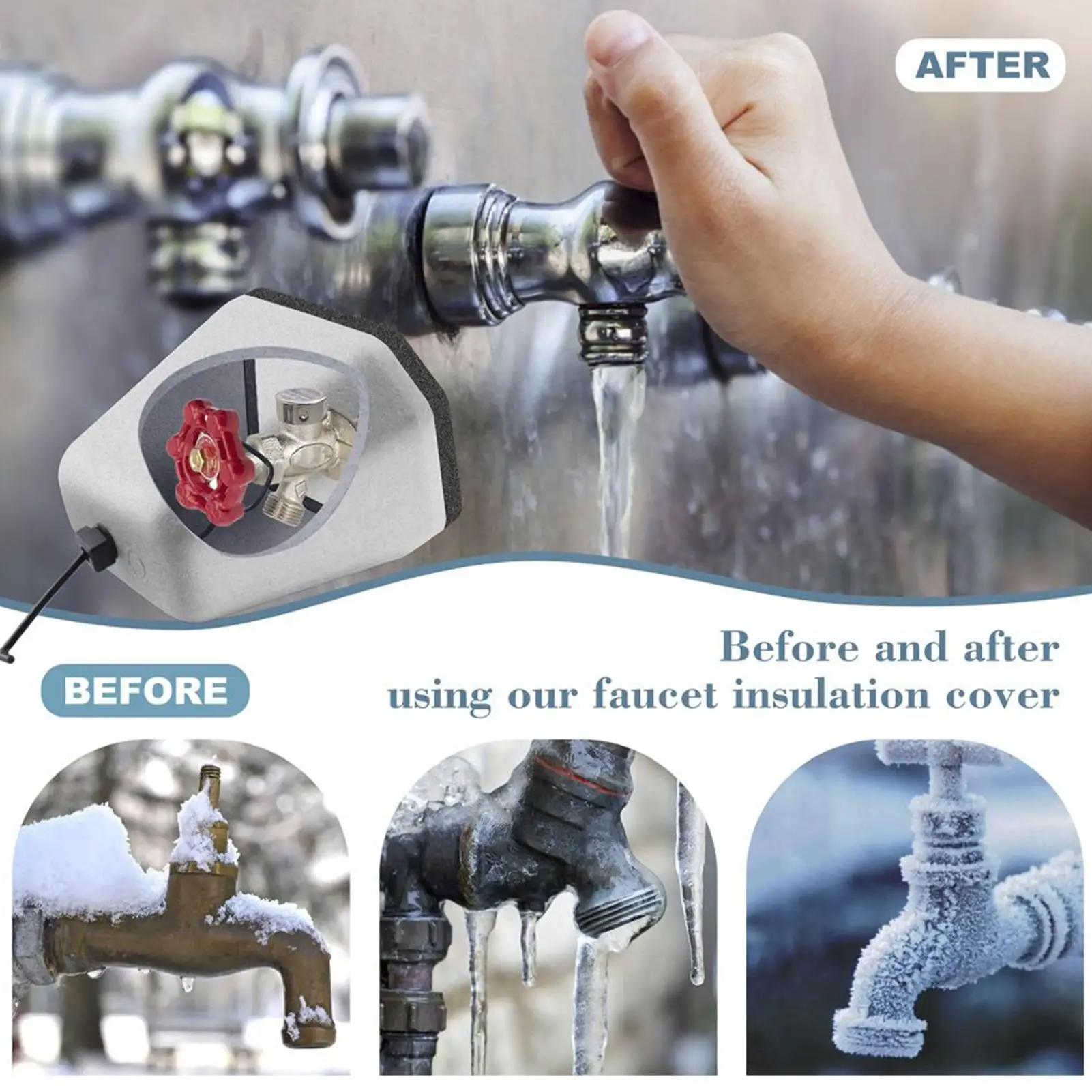 

Super Insulation Outdoor Faucet Cover for Winter Winter Waterproof Outdoor Faucet Cover Outside Garden Faucet Freeze Covers