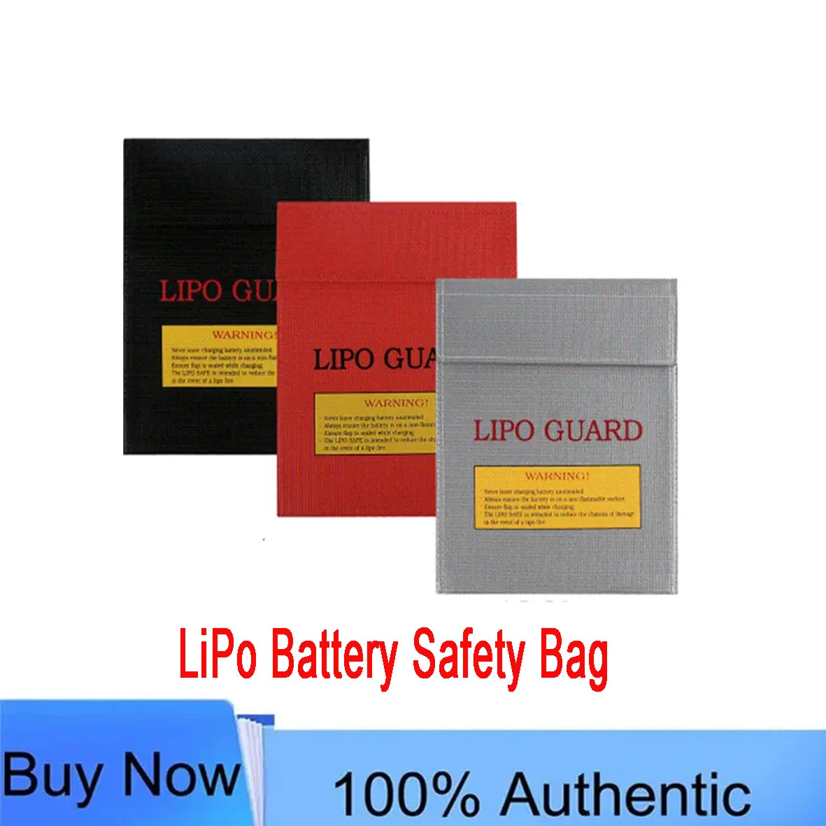 High Quality RC LiPo Battery Safety Bag Fireproof Waterproof Charge Sack 18x23cm 30x23cm Red Black Silver for Safe Guard