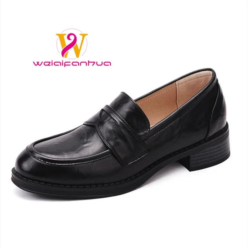 

Women's Loafers 2026 New Style Genuine Leather Women's Single Shoes, English Style, Low Heel, Leather Shoes Luxury Shoes
