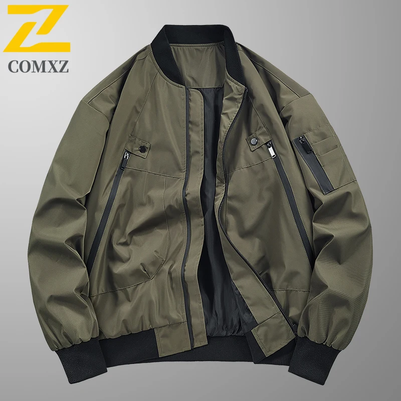 الرجال سترة جديدة جيوب متعددة تصميم عصري تنوعا يندبروف سترة مضادة للماء التخييم في الهواء الطلق السفر سترة البيسبول #3