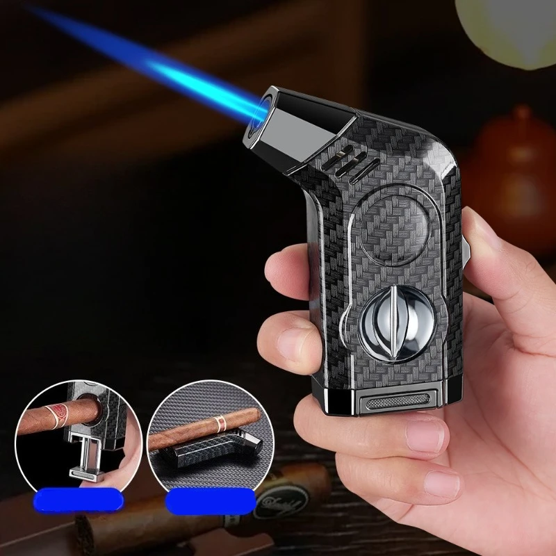 Cigar Lighter Windproof Direct Charge Single Flame Multifunctional 3-in-1 Cigar Holder Cigar Diamond Portable Travel HB-058