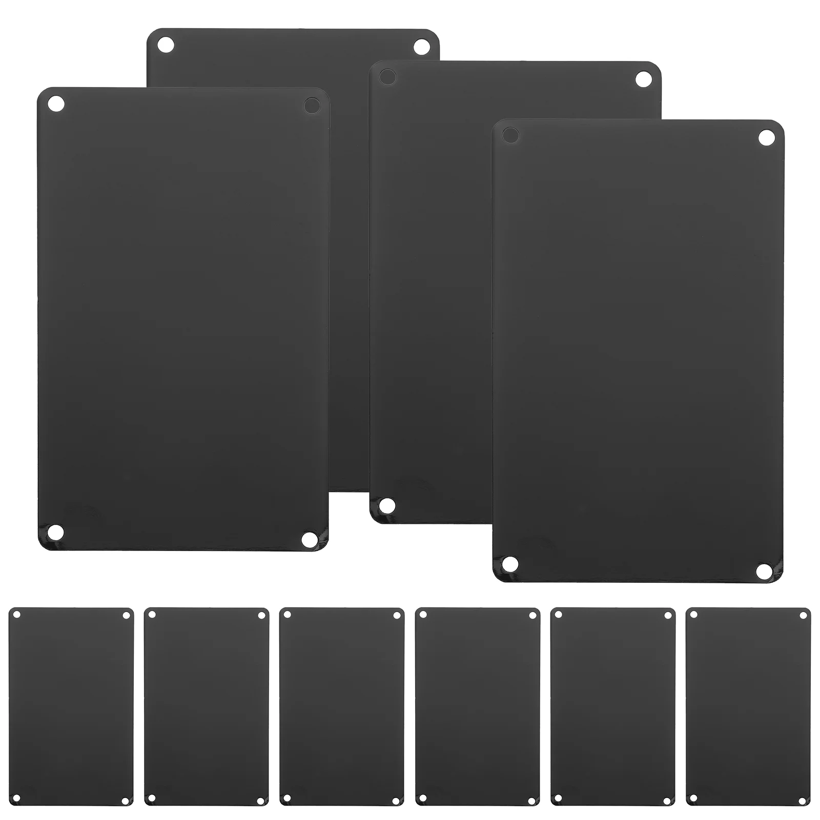 10 Pcs Engraved Sign Small Name Plate DIY Blank Aluminum Engraving Door Printing Shine