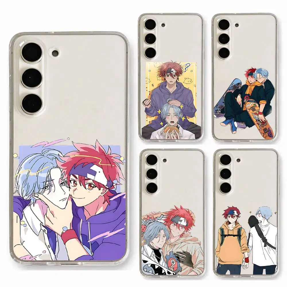 Amine S-SK8 The Infinitys Custodia per telefono trasparente anti-impronte per Samsung Galaxy A52, A12, A51, S24, S23, S22ULTRA, S21 Edge, S20LI