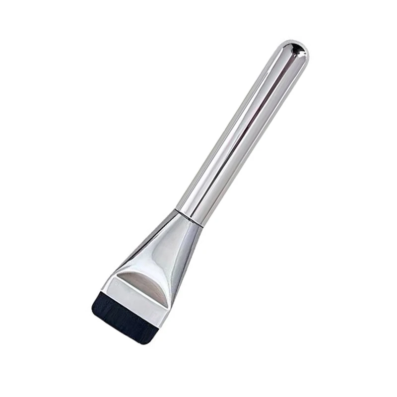 Brosse de fond de teint Ultra-fine à tête plate, correcteur sans trace, masque, outils de maquillage, sans puissance, couverture impeccable, beauté des cheveux doux, bricolage, 1 pièce