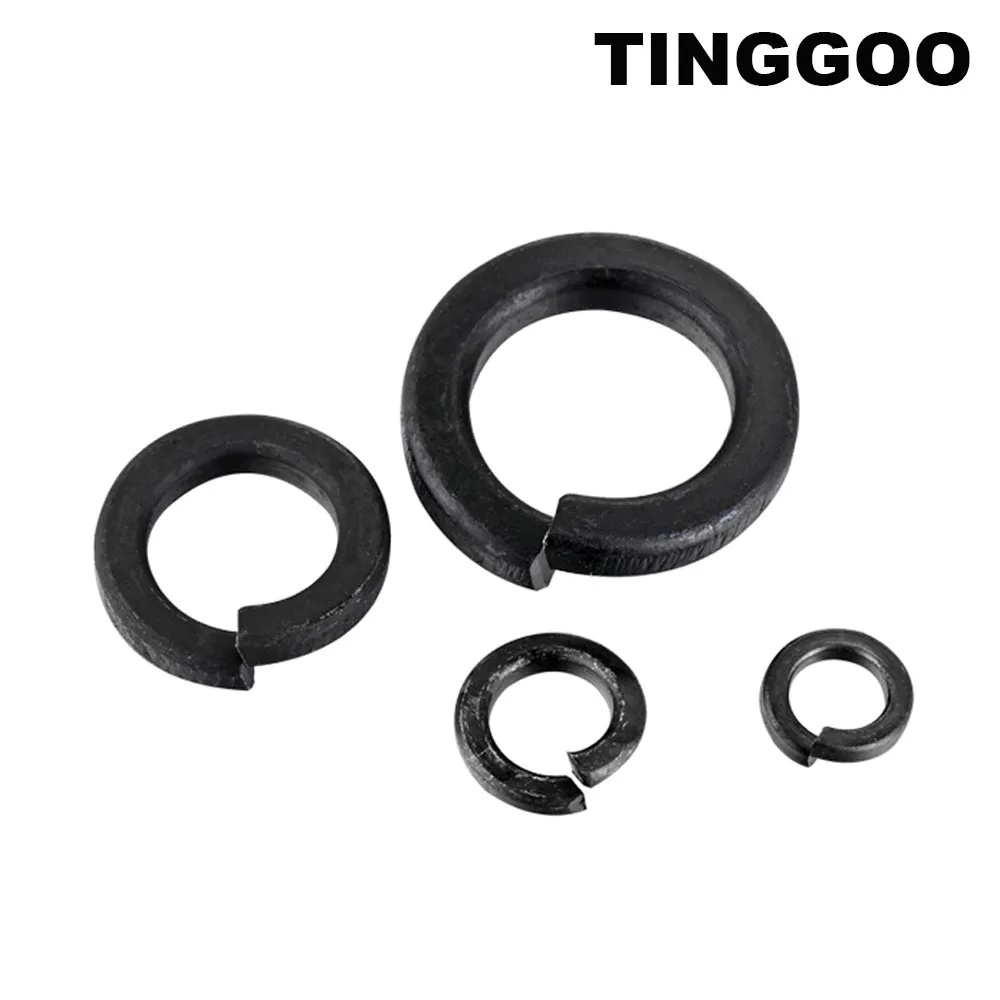 

5/10/25/50x M2 M2.5 M3 M3.5 M4 M5 M6 M8 M10 M12 M14 M16 toM24 GB93 Black Grade 8.8 Steel Spring Lock Washer Split Elastic Gasket