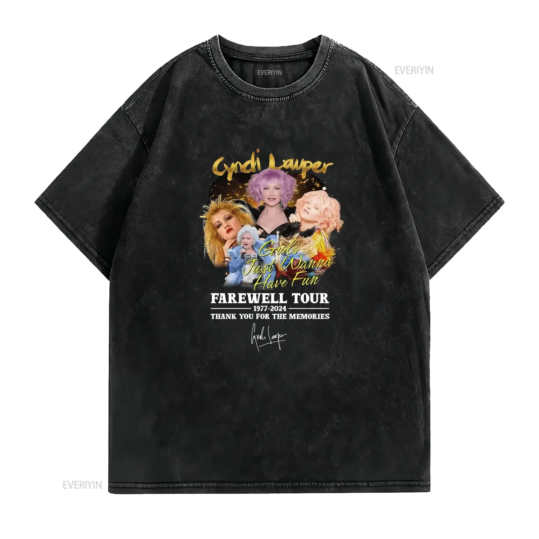 Cyndi Lauper Farewell T Shirt all size new gift for dad cotton vintage Washed designer clothes Soft Casual Versatile Stylish