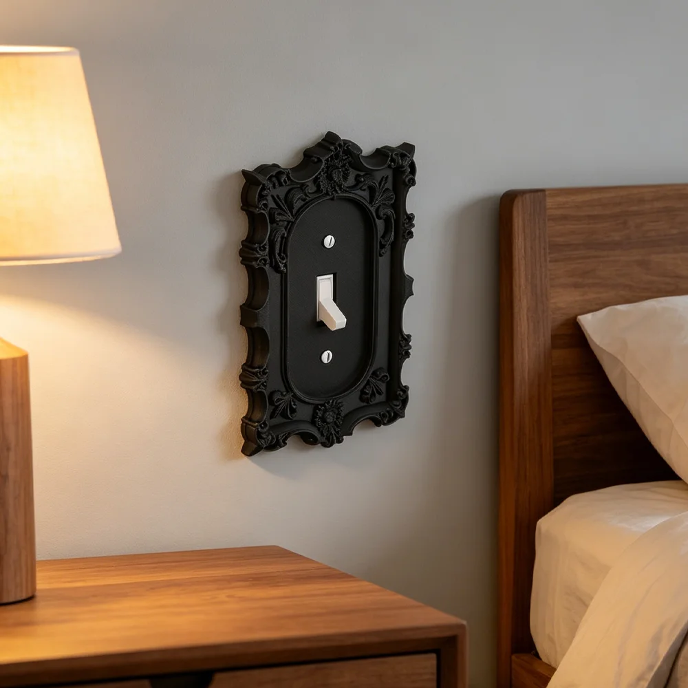 Cross-Border European Retro Carved Switch and Socket Decorative Frame For Wall Switch and Socket Beautification Scenario - view 5