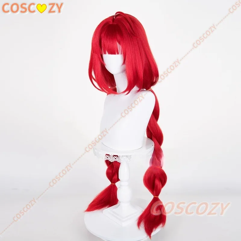 Ukinami Yuzuha Cosplay perruque jeu Zenless Zone zéro rouge Double tresse cheveux longs Spook Shack Halloween fête femmes filles carnaval
