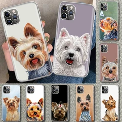 York Shire Terrier Dog Phone Case Cover For iPhone 11 12 13 Mini 14 15 Plus 16 Pro Max 17 Air 7 8 + SE Art Customized Fundas 11